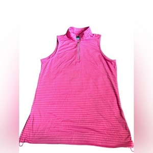 PGA Tour Women's Pink Golf Shirt‎ 1/4 Zip Size Small